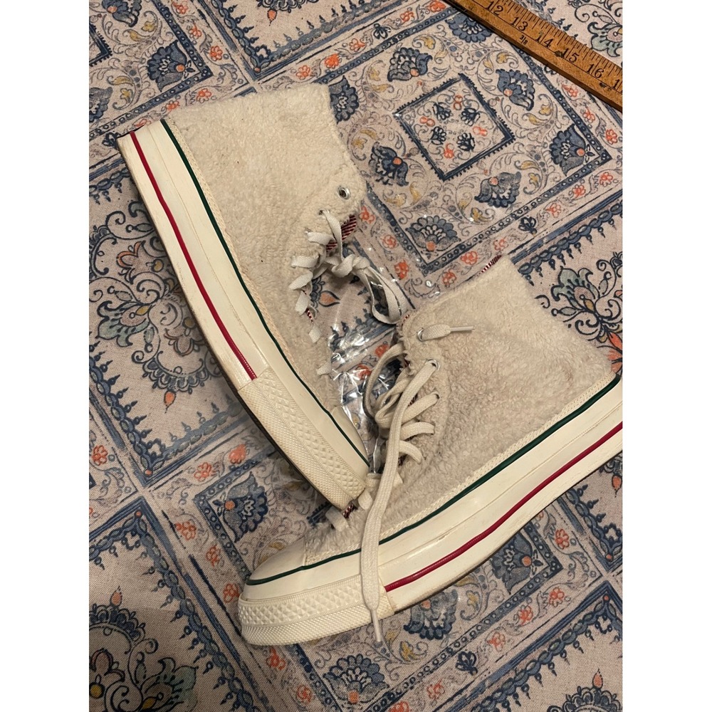 Converse Chuck 70 Sherpa High Top Cream Red Green 172048C Mens 9 Womens 10.5 - Picture 8 of 8